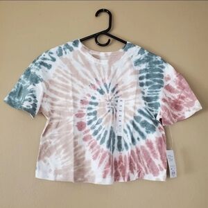 SO Junior's Cropped Boxy Tie Dye Tee